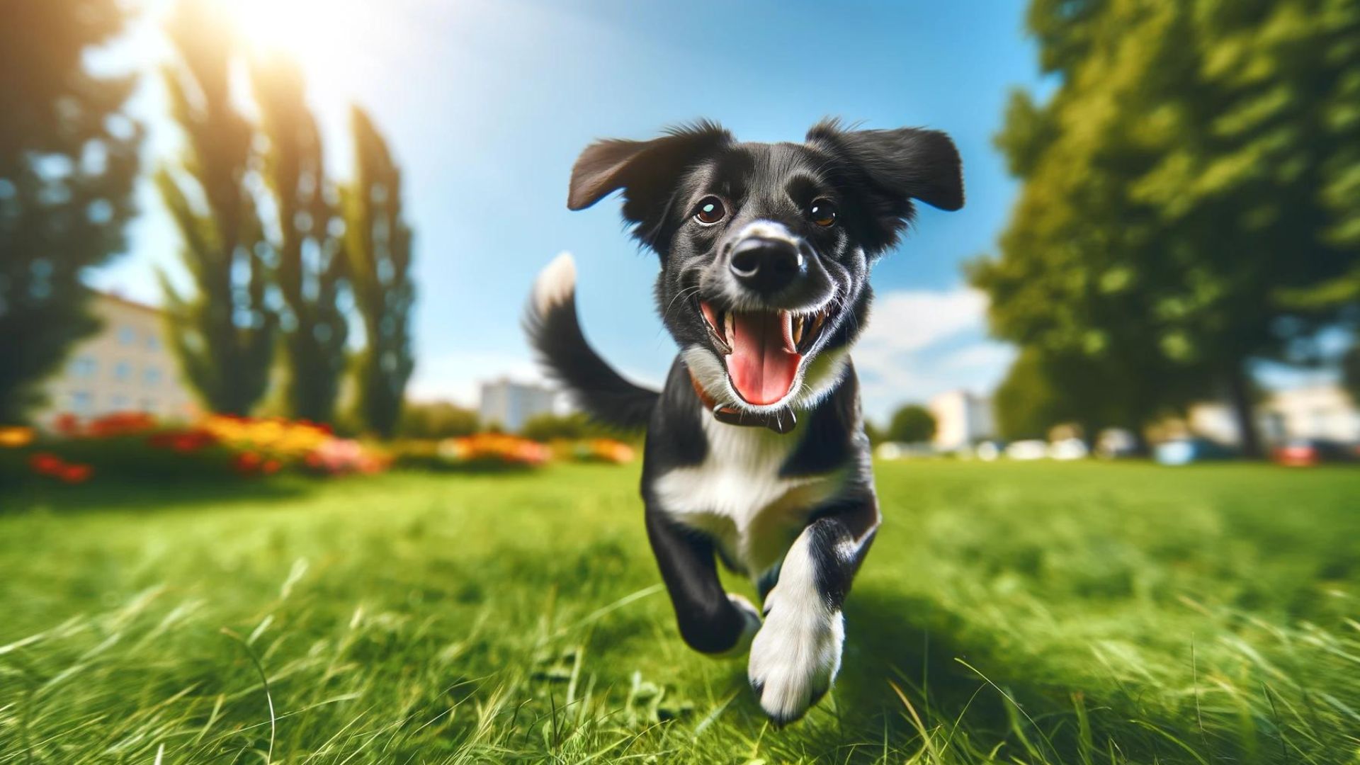 black and white dogs